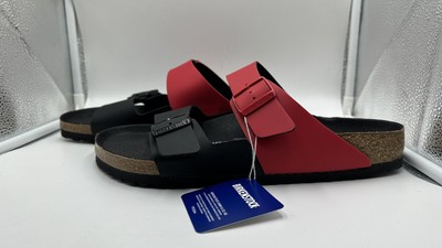 Birkenstock Arizona Split Red/Black Birko-Flor Sandals Size  display picture 2