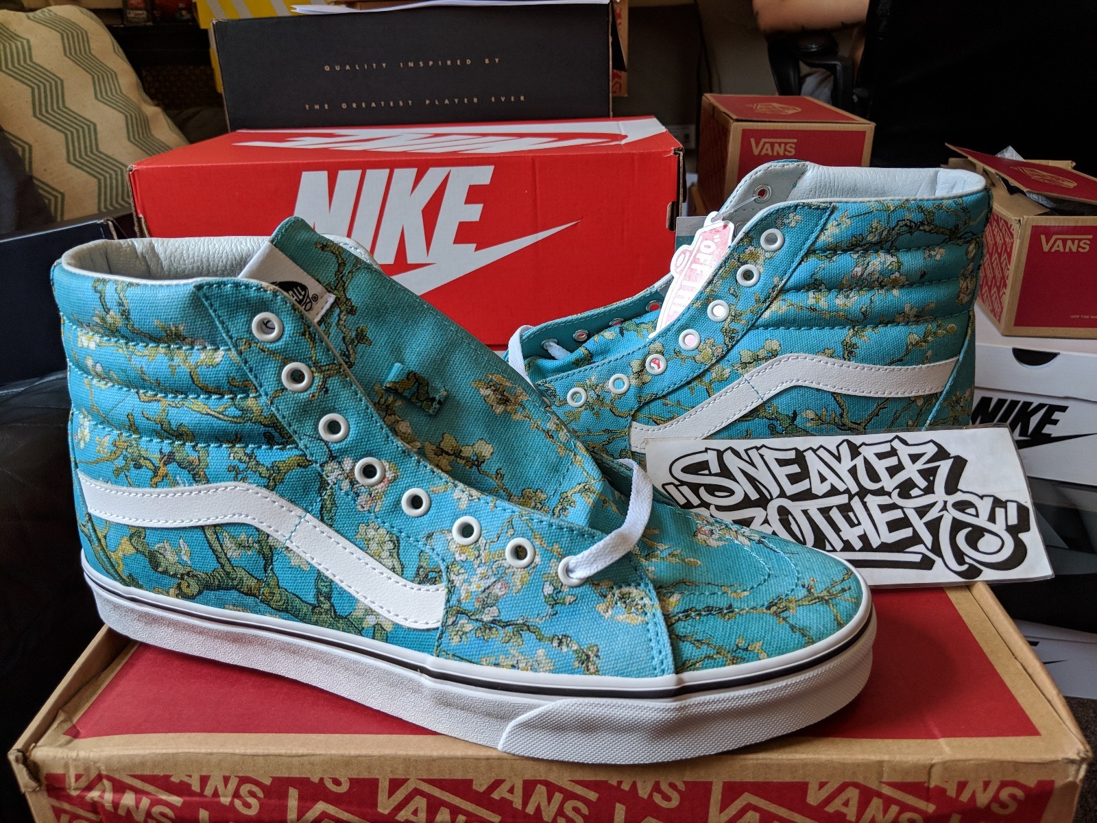 Vans SK8-Hi Vincent Van Gogh Museum Almond Blossom bluee VN0A38GEUBL Off The Wall Vans SK8-Hi Vincent Van Gogh Museum Almond Blossom bluee VN0A38GEUBL Off The Wall