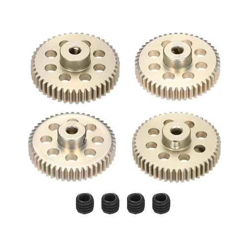 4Pcs 48P Pinion Gear Set 45T 46T 47T 48T for 3.175 mm Shaft Aluminium Alloy P...