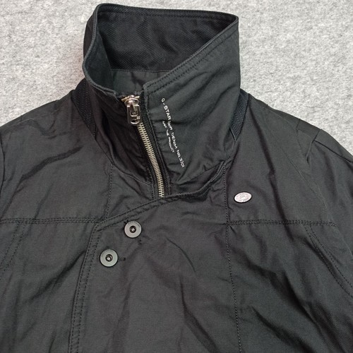 G-Star Mujer CHAQUETA TALLA S Negro Minor-Trench Coat Algodón Poliamida Pequeño - Imagen 4 de 17