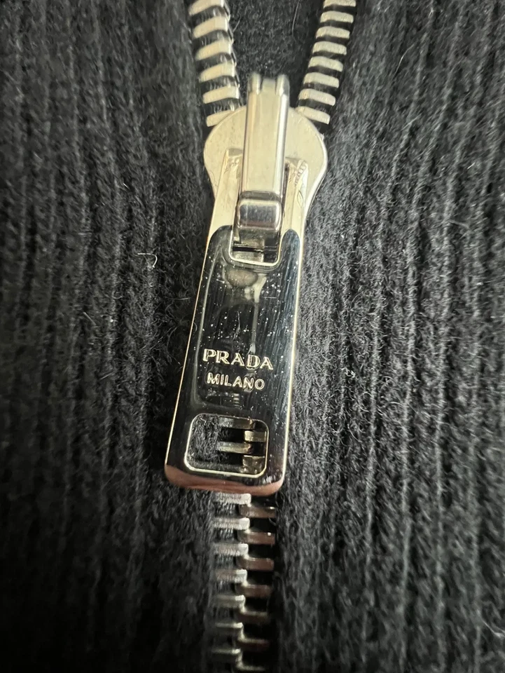 Prada Cashmere/Wool Zip Sweater Size 52 - Image 3 of 4