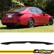 Fits 14-24 Infiniti Q50 OE Style Glossy Black Rear Trunk Spoiler Wing ABS