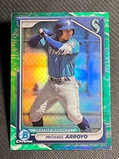 2024 Bowman Chrome GREEN LUNAR REFRACTOR Michael Arroyo, item 2