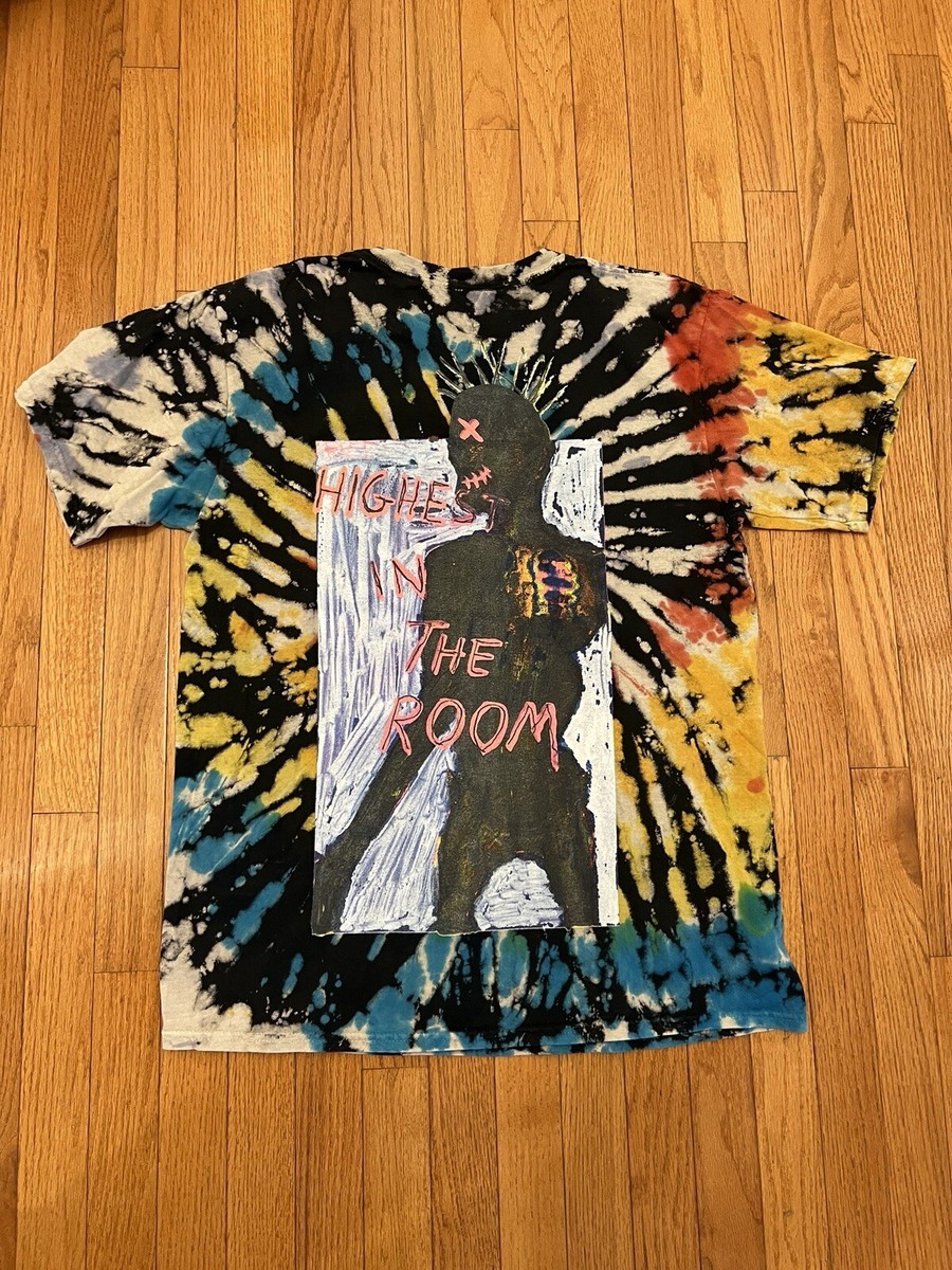 Travis Scott Highest In The Room Cactus Jack Tie Dye T-Shirt Rap Merch Size  LG