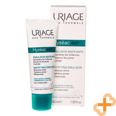 Uriage Hyseac Mattierend Emulsion 40ml Glanz Kontrolle Verringert die Poren