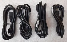 Lot of 4 Well Shin Server Power Cord WS-002F to WS-119 8 ft Black