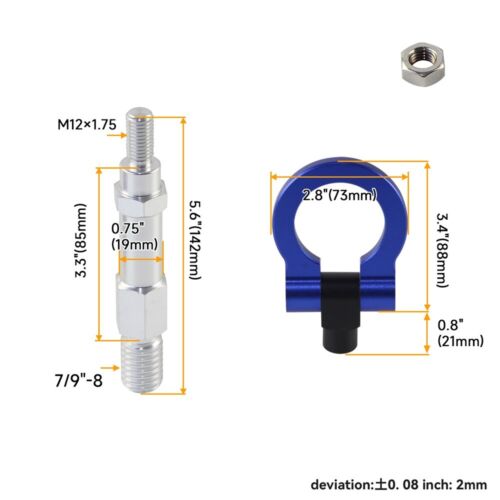 19.5mm Aluminum Screw Tow Towing Hook Fit Audi A4 A4L 1.8T 2.0T 09-15 Black - Picture 20 of 29