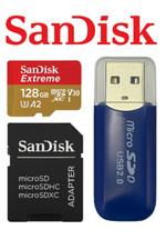 SanDisk 128gb Extreme MicroSDXC SanDisk with Adapter for Moultrie Trail Camera