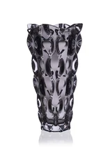 Vase 12 " Crystal Light Gray Bud Vase Home Decor Bohemia Crystal Flower Vase