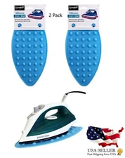 2 Pack Silicone Iron Rest Pad Mat - Heat Resistant Non-Slip Ironing Accessory