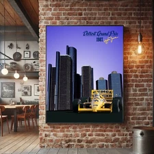 Ayrton Senna Detroit Poster 1987 US Grand Prix Wall Art Print F1 Race Fans Gift