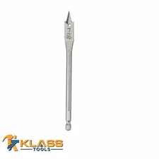 7/16 in. x 6 in. Long Steel Spade / Paddle Bit for Wood by KlassTools