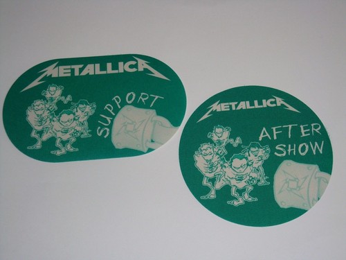 METALLICA 2 PASES DE BOLETO BACKSTAGE SIN USAR Pase de sanatorio de verano verde EE. UU.