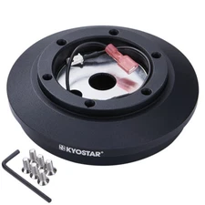 Black Motor Aluminum Steering Wheel Short Hub Adapter Boss Kit For Toyota 121H 