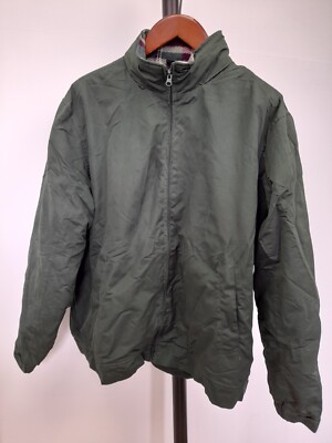 Cotton Traders Jacket Coat Mens XL Green Blanket Lined Check