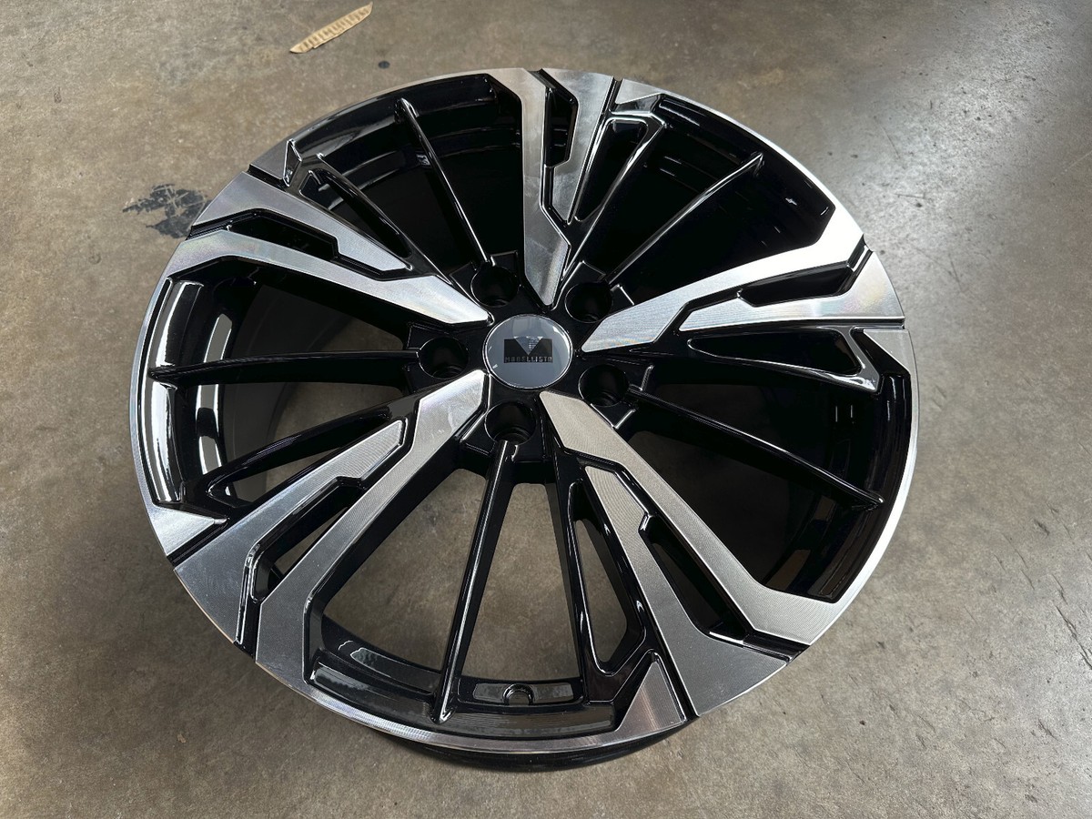 MODELLISTA 18インチ ホイールセット ブラックシルバー New 18x7.5 JS Toyota Modellista Design (4 wheel) 5x114.3 fit Lexus