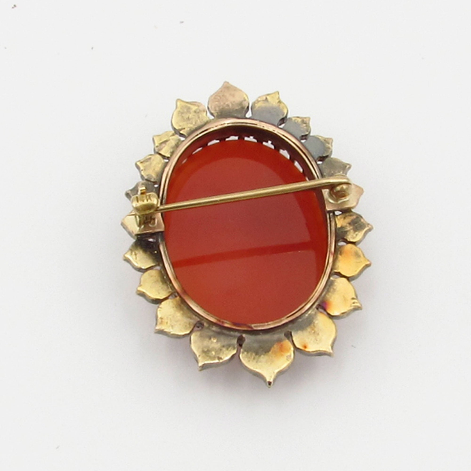 Antique Victorian 14K Hardstone Cameo w/ Pearl Brooch / Pin eBay