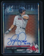 BRETT NETZER 2017 BOWMAN CHROME DRAFT AUTOGRAPH RC AUTO *BOSTON RED SOX*