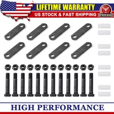 2 Pack Racewill Trailer Shackle Tandem Axle Trailer Kit for Double Eye Spring US