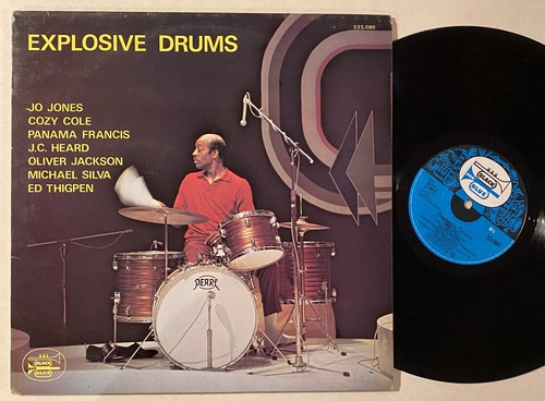 JO JONES Explosive Drums Cozy Cole Panama Francis J.C. Heard Ed Thigpen LP - Picture 1 of 2