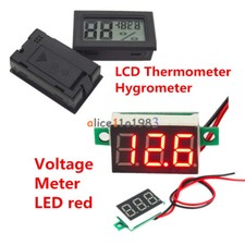 Red Led Voltage Meter Digital Lcd Temperature Humidity Thermometer Hygrometer Red Led Voltage Meter Digital Lcd Temperature Humidity Thermometer Hygrometer