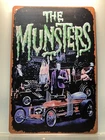 VINTAGE REPRODUCTION - TIN METAL SIGN - MAN CAVE - TV SERIES - THE MUNSTERS