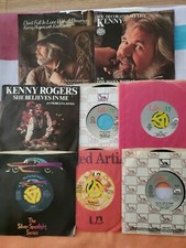 Lot of 8 Kenny Rogers 1980s 45RPM Vinyl - 7" -See Pix/Desc For All Titles