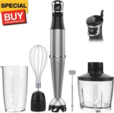Immersion Blender Handheld Corded Hand Blenders Set 1100W, Trigger Variable Spee