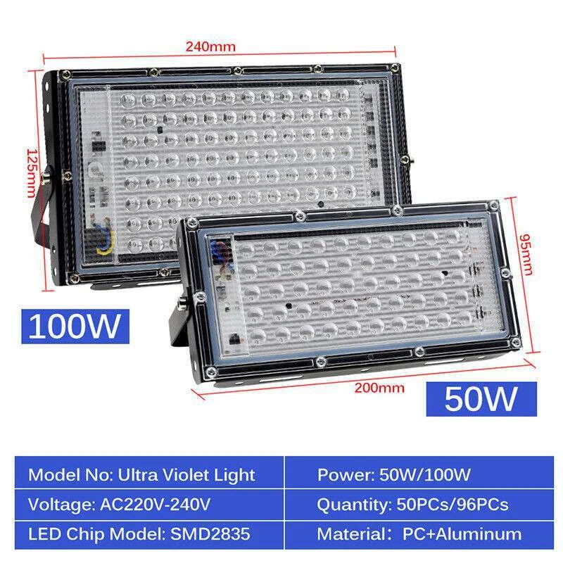 Flood Effect Light Acces DJ Disco Party Bar Ultraviolet Stage Blacklight LED - Image 4 of 4