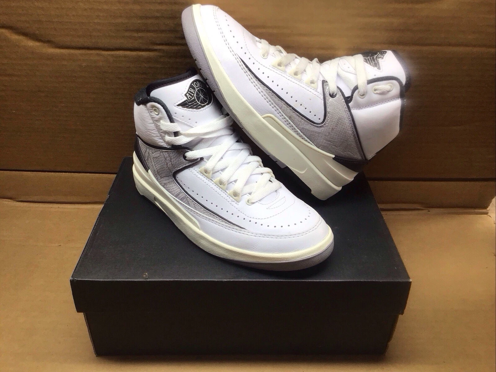 Nike Air Jordan 2 Retro Python Sneakers indossate una volta 5 anni o donna 6 5 e scatola