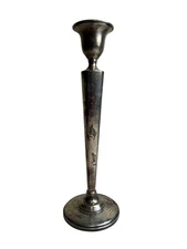 Vintage M Fred Hirsch 10 Inch Tall Sterling Silver Candle Sticks 349 Grams