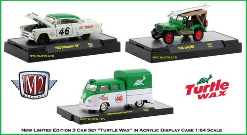 M2 Machines 1:64 Diecast Cars 3 Car Set Release 53 Auto Meets Turtle Wax  - Bild 1 von 4