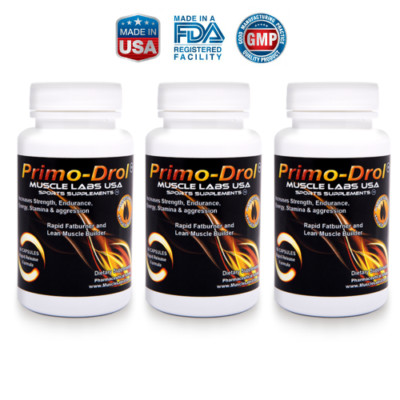 Primodrol Cutting Supplements & Thermogenic Fat Burner 3 Bottles - FREE SHIPPING