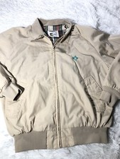 Vtg 80s K Brand Jacket Khaki Plaid Lined Made In USA Sz Large