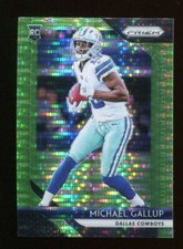 2018 Prizm Neon Green Pulsar Michael Gallup RC #226 Cowboys