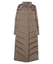 Bnwt Calvin Klein Size Xs/8 Desert Brown Padded Puffer Maxi Parka Coat-£360