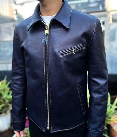 Y2 LEATHER IR-42 Indigo Horse Single Riders Jacket size 44 new | eBay