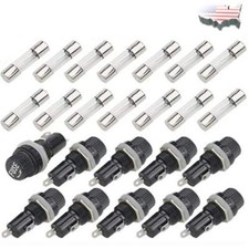 Fuse 5x20mm 6x30mm Quick Blow Fast Acting Glass Fuses Panel Mounted Screw Holder