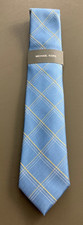 Michael Kors Men's 3.25'' Silk Blend Check Neck Tie, Blue Multi, One Size