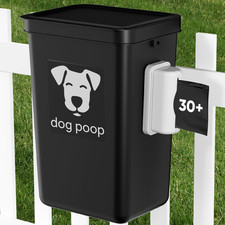 Dog Poop Trash Can Outside, 3.1 Gallon Dog Waste Trash Can with Trash Bag Dispen