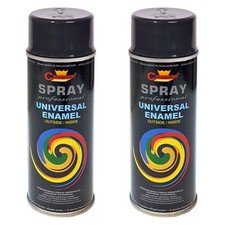 2 x 400 mL Anthracite Grey Spray Paint RAL 7016 High Gloss Fast-Drying Universal