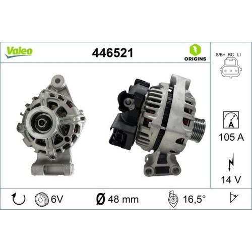 Generator Valeo 446521 Valeo Origins New Oe Technologie FüR Ford Mazda-image