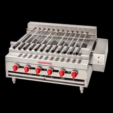 American Range ARKB-60-R 66" Countertop 10 Burner Gas Rotisserie Kebob Broiler
