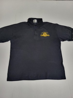 (#15)Metro Goldwyn Mayer Black MGM Graphic Movie  Polo Size Men's XL 