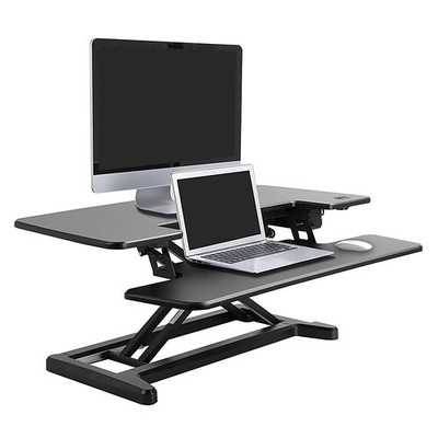 FLEXISPOT 36'' Motorized Computer Riser EM7MB-US, black, sit or stand
