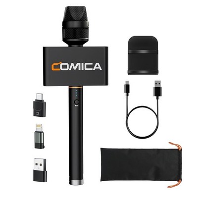 Wireless Handheld Microphone 48kHz/24bit, 14mm Condenser for iPhone 16 15