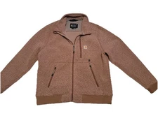 Carhartt Jacket Womens Large Nutmeg Heather Sherpa Fleece Relaxed Fit Full Zip