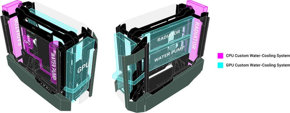 Antec Cannon Full Tower Schwarz Transparent (Antec Cannon Open Frame Alu/Glas - Bild 2 von 4