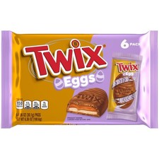 Twix Easter Eggs, 1 Package (1 Package Includes 6 Snack Size Eggs)