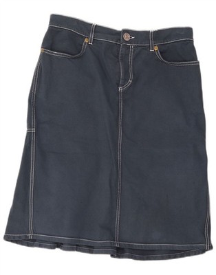 Escada Damen Jeans A-Linien Rock IT 40 Small W32 dunkelblau Baumwolle EC67